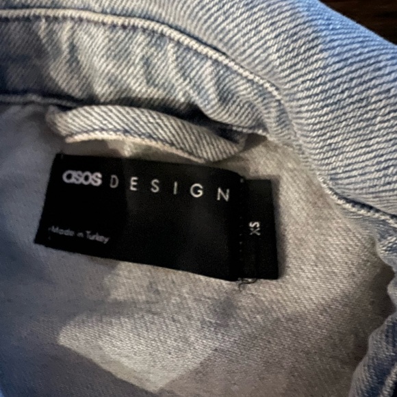 ASOS Design Distressed Full Zip Jean Jacket NWT Size XS - Picture 8 of 8